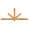 Ekena Millwork Kennewick Rough Sawn Timber Gable Bracket, Western Red Cedar, 72"W x 30"H x 2"D x 4"F, 10/12 Pitch GBW072X30X0204KEN00RWR - alternate 1